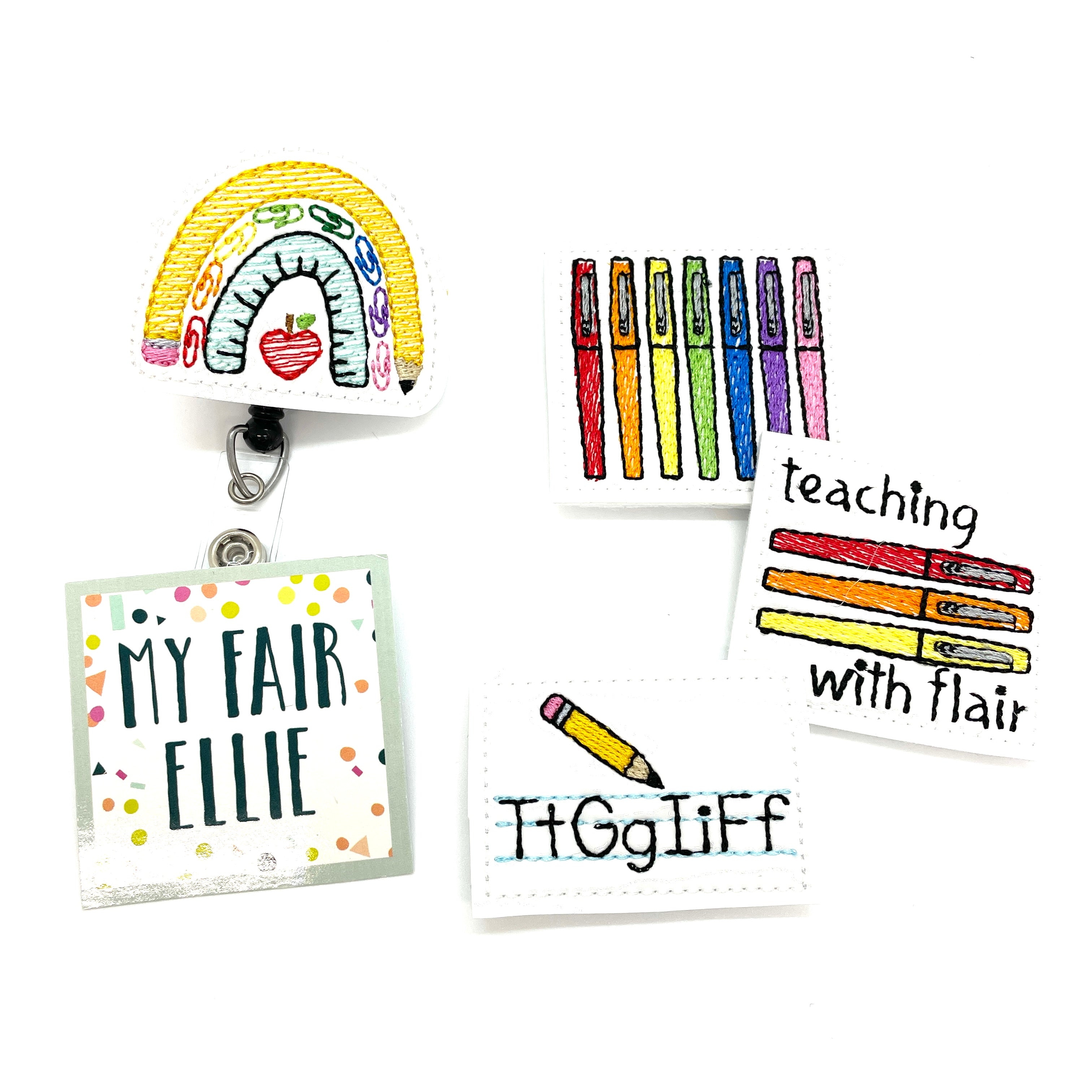 Flair Pens - Teach the Rainbow Sticker for Sale by