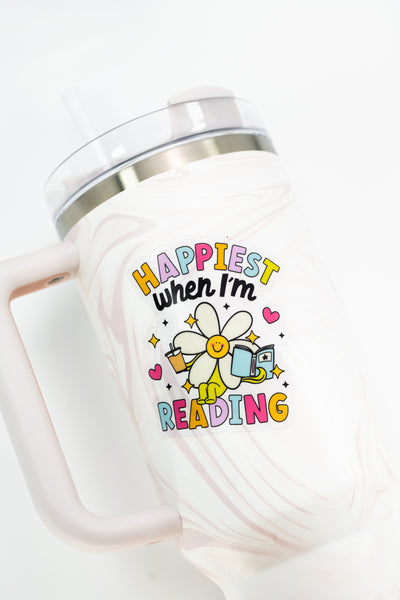 Happiest When I'm Reading // My Fair Ellie Ink Sticker