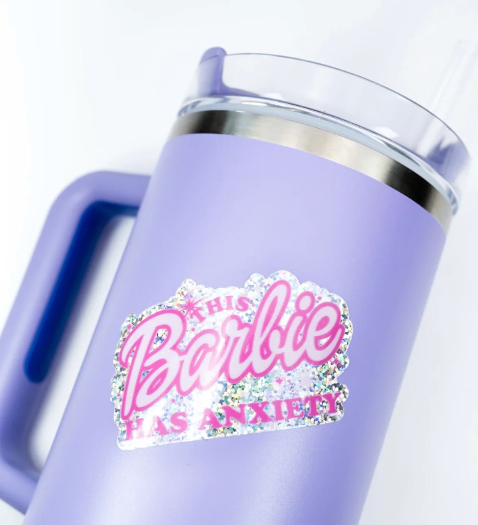 Anxiety Doll // Holographic Sparkle Sticker