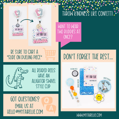 Round Black/Gold Geo/Round Black Bead Reel ONLY! // Black Badge Reel Base