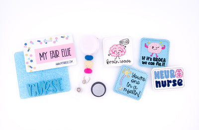 Neuro Nurse // Brain Wave // Broca // Myelin // Badge Buddy