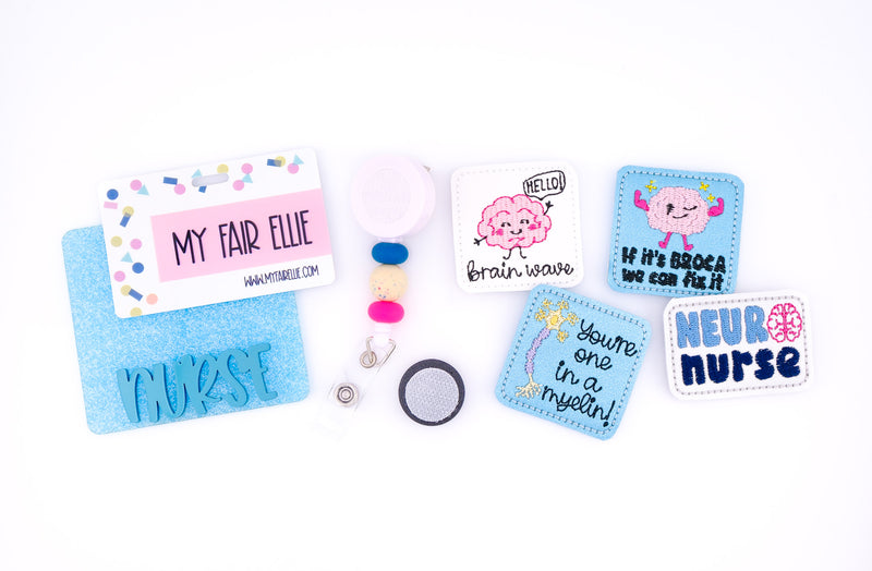 Neuro Nurse // Brain Wave // Broca // Myelin // Badge Buddy
