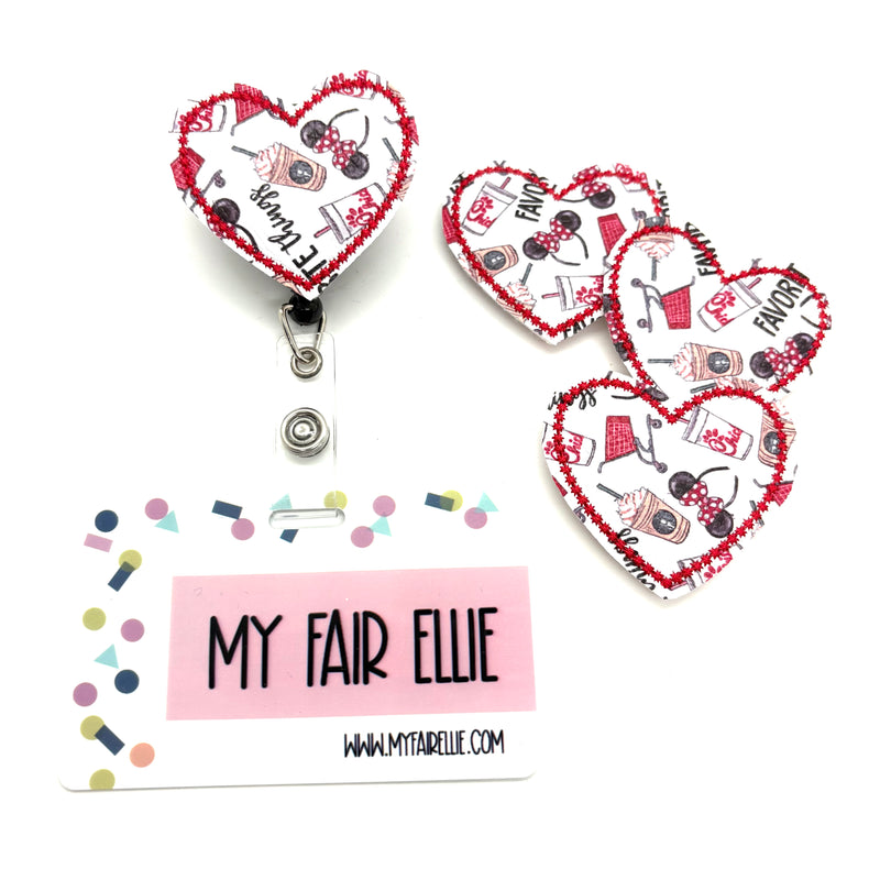 My Favorite Things Printed Heart // Badge Buddy