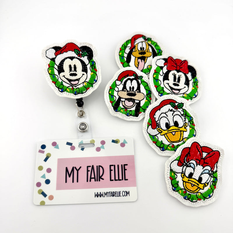 Magical Boy Mouse & Friends in Wreath // Christmas