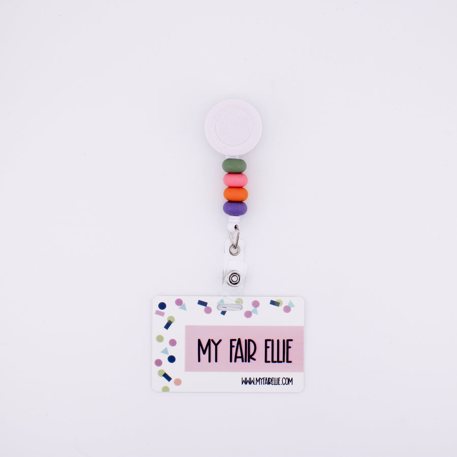 Badge Reel Virgin Mary Holographic Disco Ball Retractable Badge Reel Scrub Top Badge Reels  Beaded Badge Reel Acrylic Charm Badge ID Holder, Badge Reel Options:  Belt