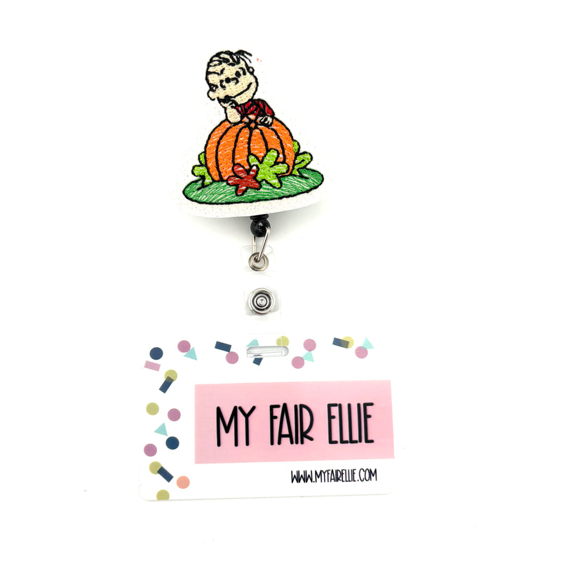 Charlie on Pumpkin // Badge Buddy
