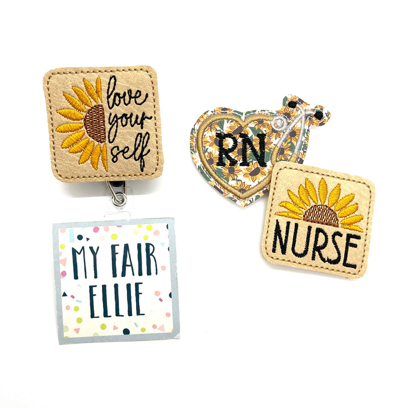 Sunflower Nurse // Love Your Self // Badge Buddy