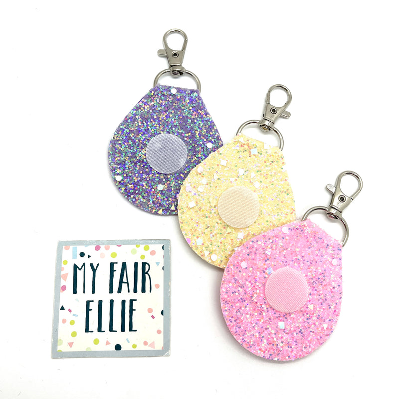 Interchangeable Glitter Keychain // Pastel Glitter