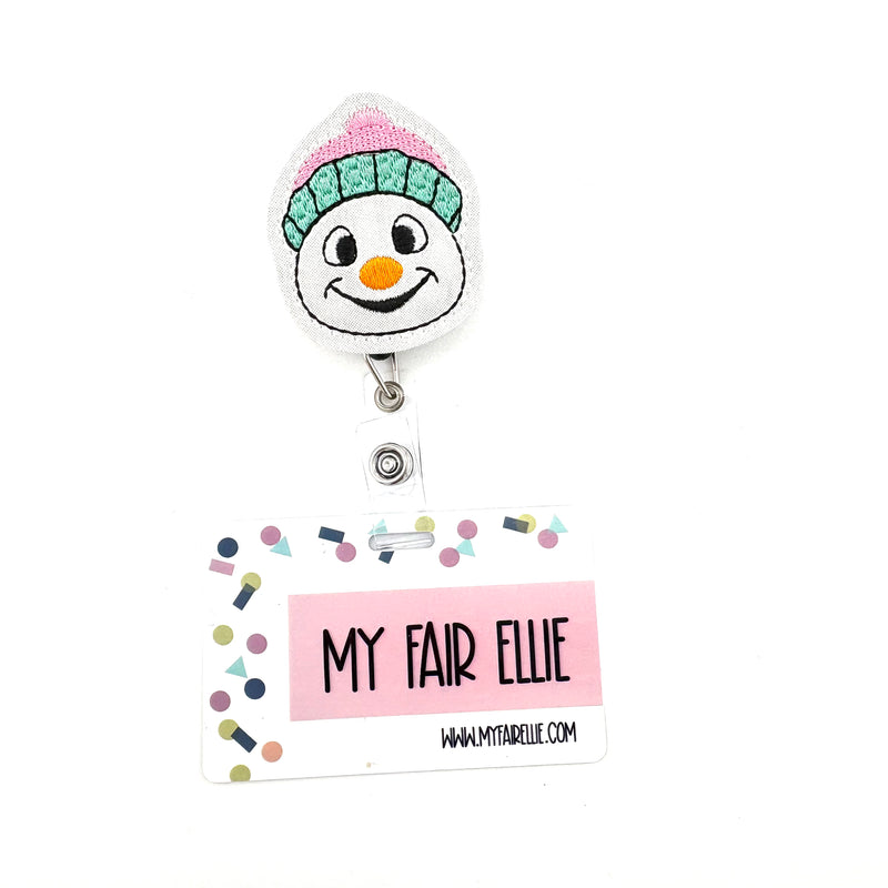 Snowman in Beanie // Badge Buddy
