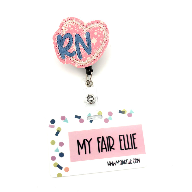 RN printed heart // Badge Buddy