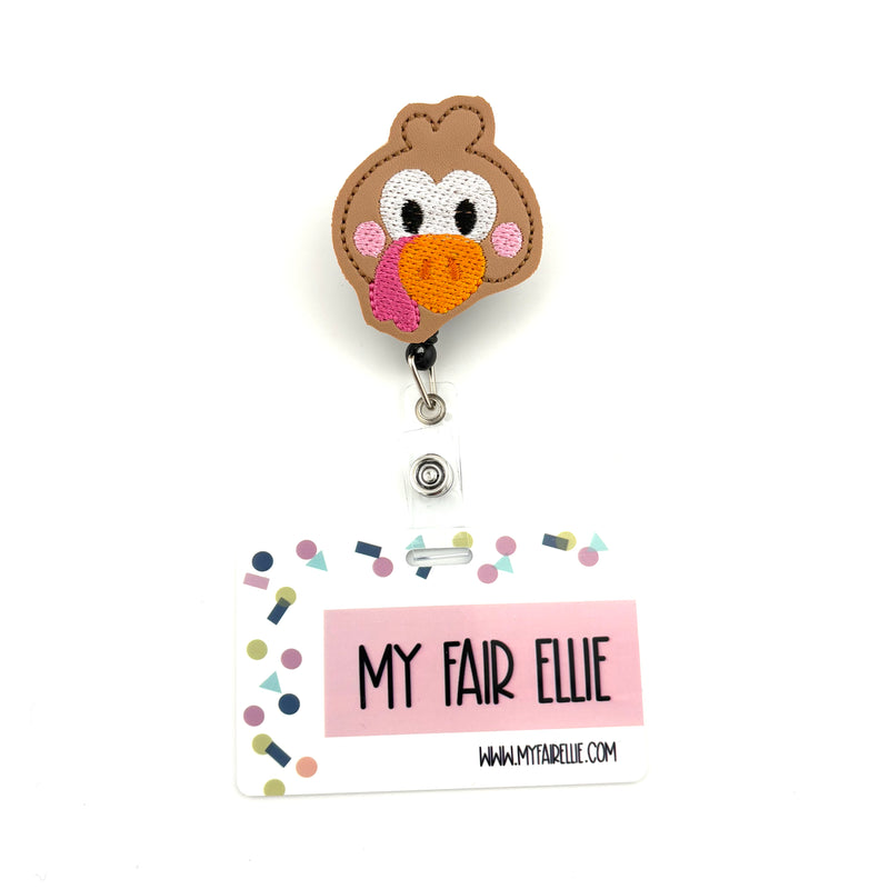 Pink Beard Turkey Face // Badge Buddy
