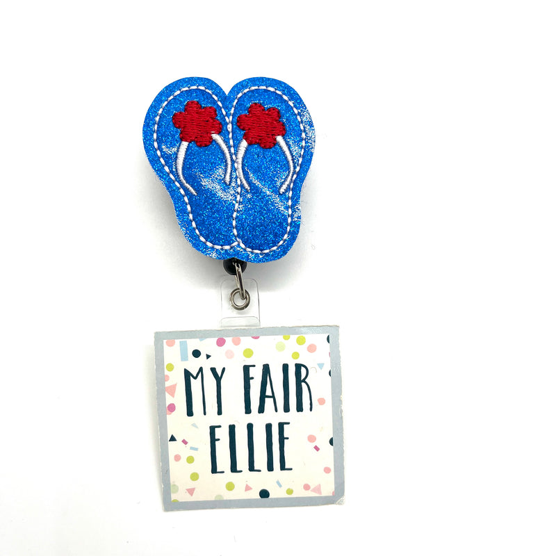 SALE!! Patriotic Flip Flop // Badge Buddy