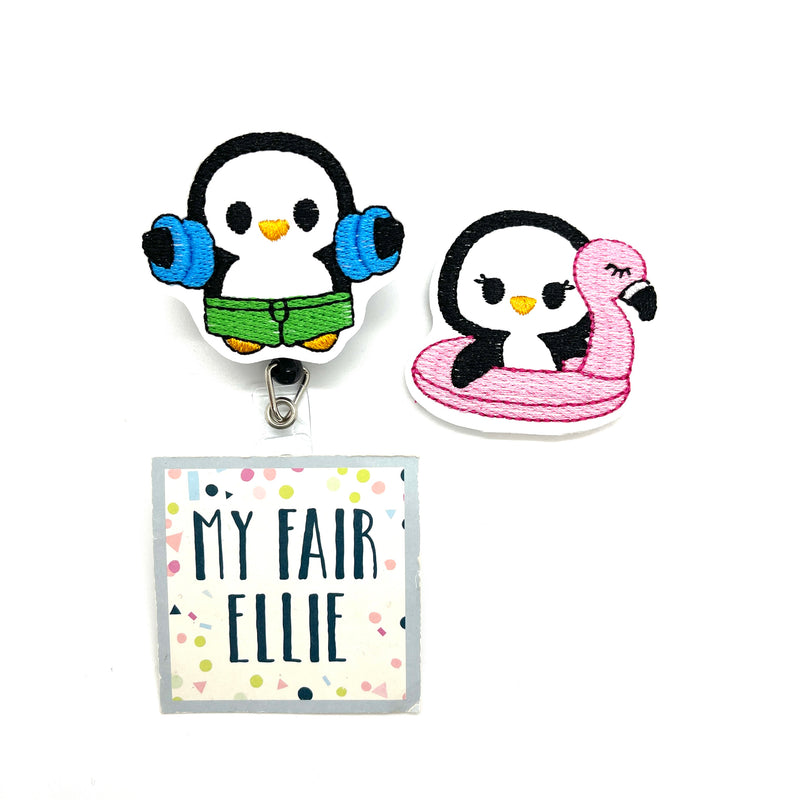 SALE!! Summer Penguins // Badge Buddy