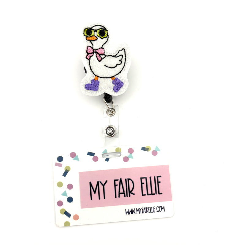 Walking Goose in Glasses // Badge Buddy