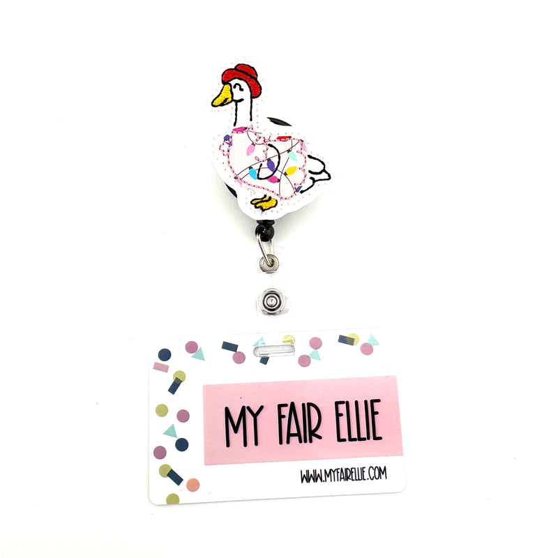 Christmas Lights Porch Goose // Christmas