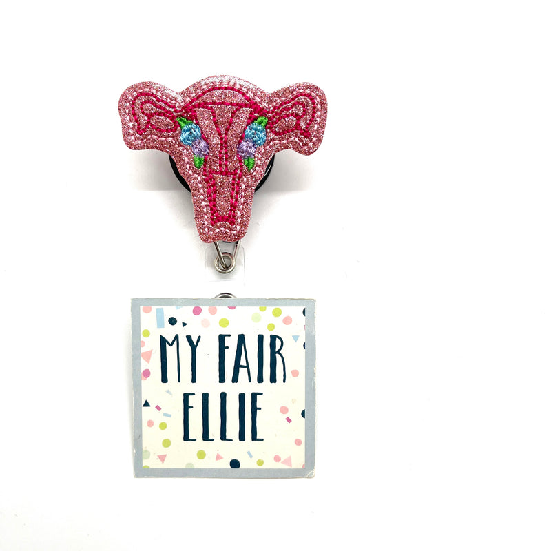 SALE!! Floral Uterus // Badge Buddy