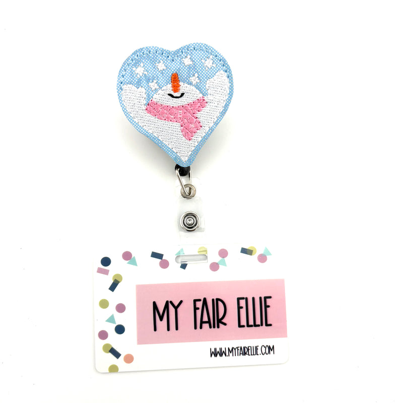 Snowman in Heart  // Badge Buddy