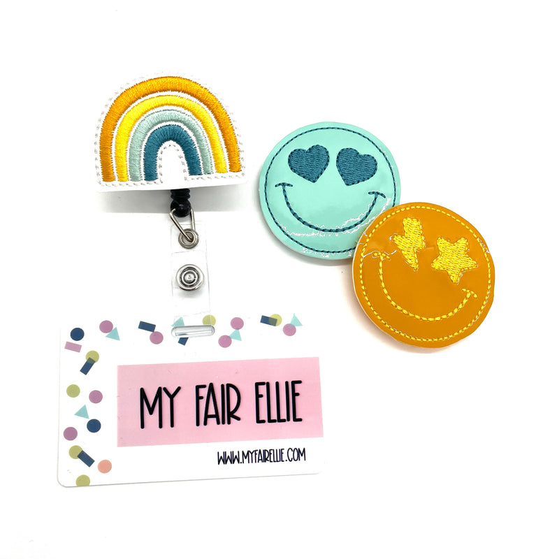 Fall Smiles and Rainbow // Badge Buddy