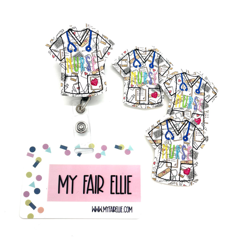 Nurse Scrub Top // Badge Buddy