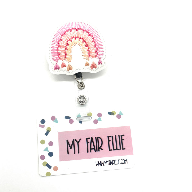 Boho Tassel Rainbow // Badge Buddy