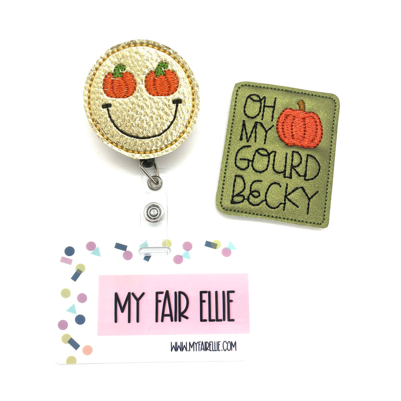 Oh my Gourd Becky // Pumpkin Smile // Badge Buddy