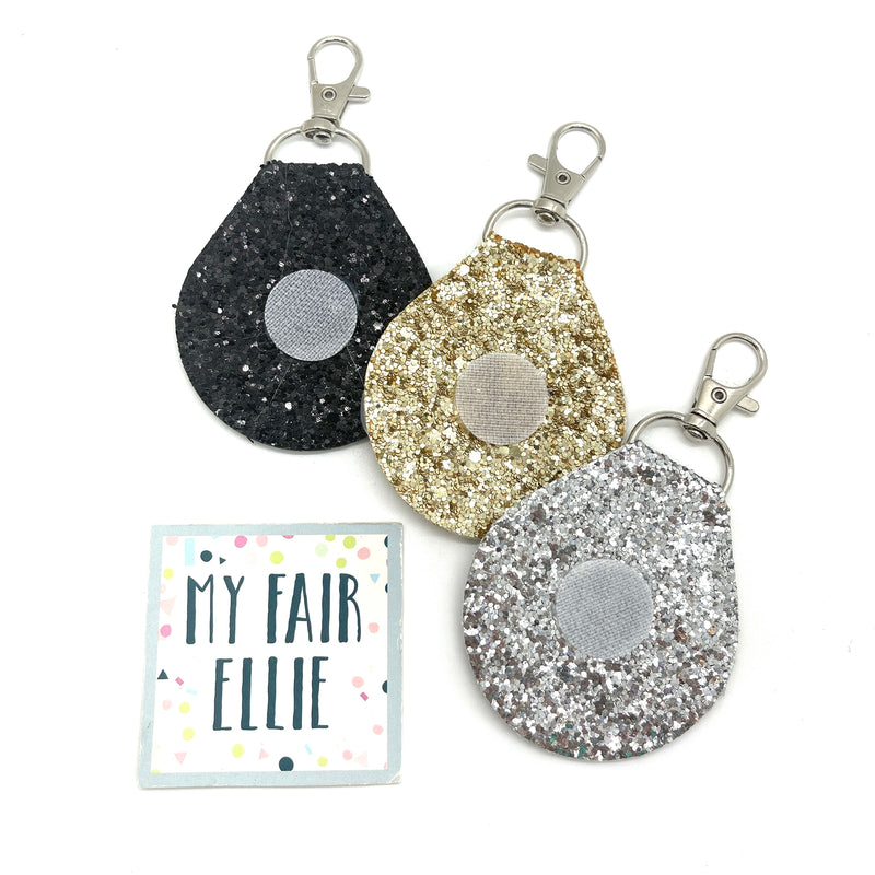 Interchangeable Glitter Keychain // Neutral Glitters