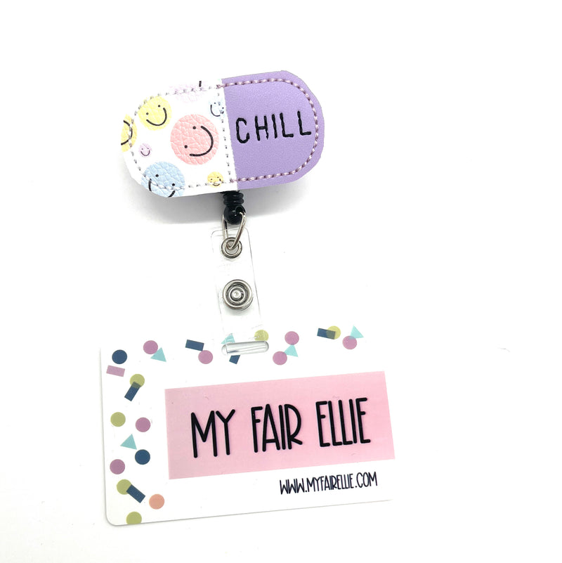 Smile Face Chill Pill // Badge Buddy