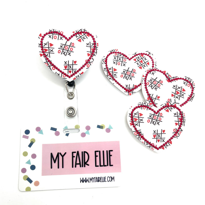 XOXO Printed Heart // Badge Buddy