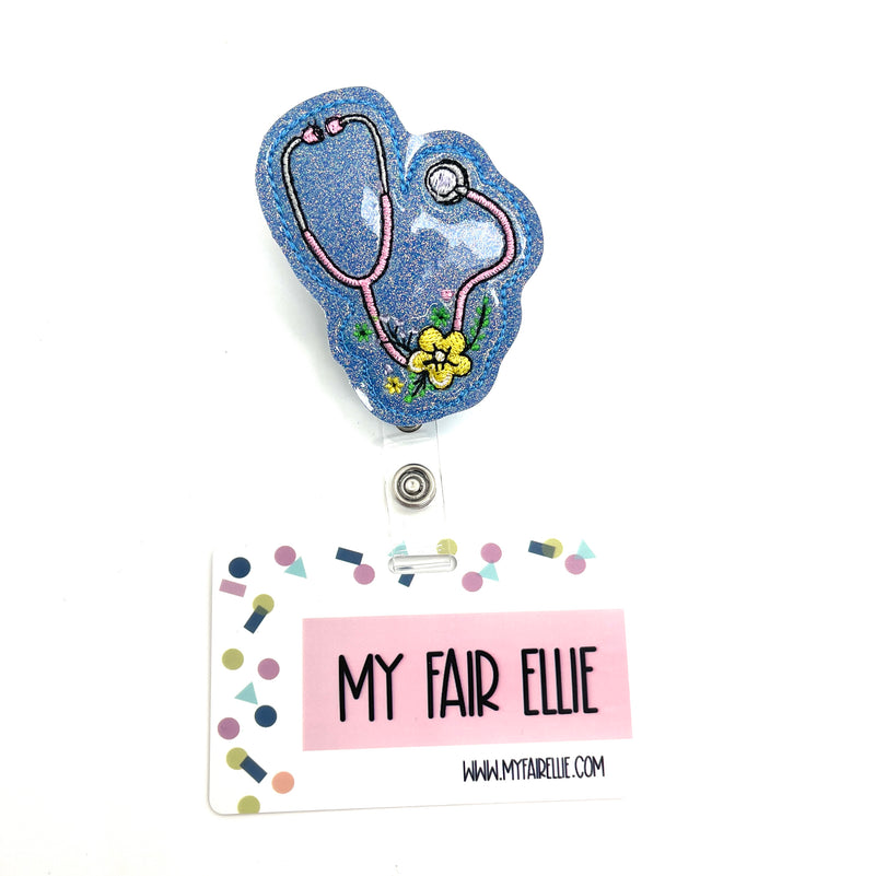 Floral Stethoscope // Badge Buddy