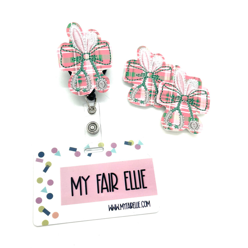 Bunny Ears Stethoscope Bow // Badge Buddy