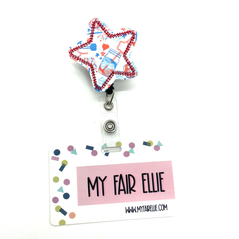 Fireworks, Drinks & Bomb Pops Print Star // Badge Buddy