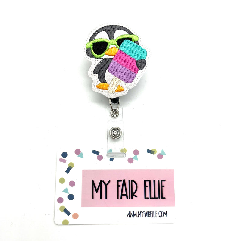Summer Penguin with Popsicle // Badge Buddy
