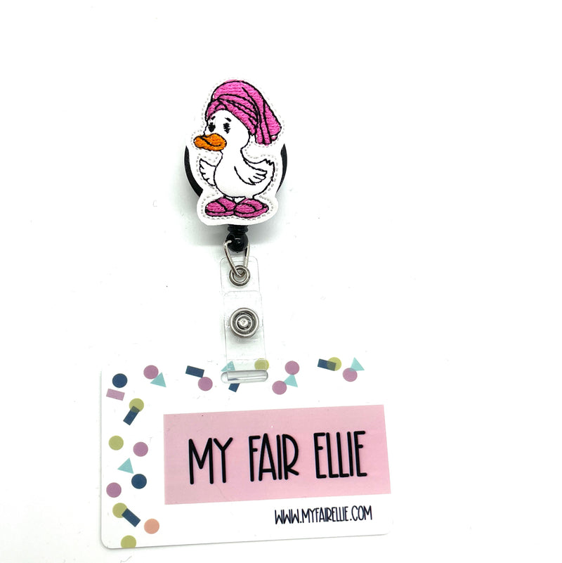 Duck in Towel // Badge Buddy