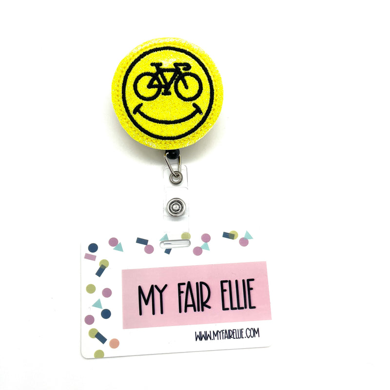 Bicycle Smile Face // Badge Buddy