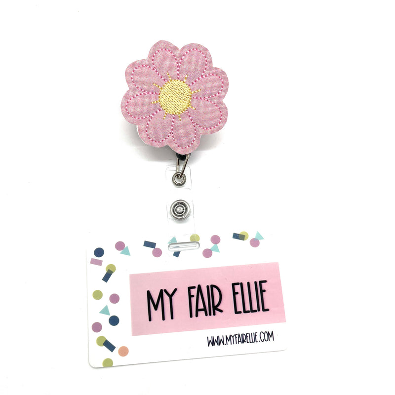 Pink Daisy Flower // Badge Buddy