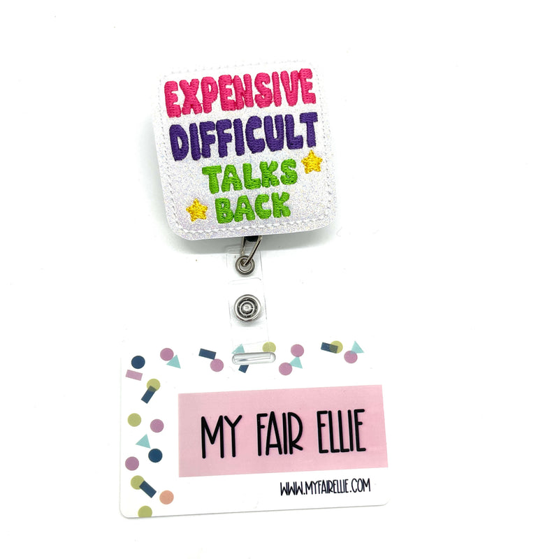 Expensive Difficult Talks Back // Badge Buddy