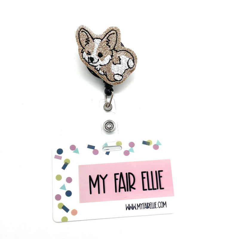 Winking Corgi // Badge Buddy