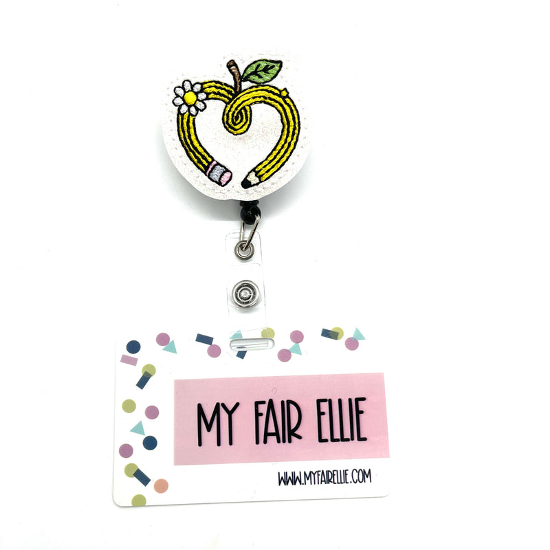 Yellow Pencil Heart // Badge Buddy