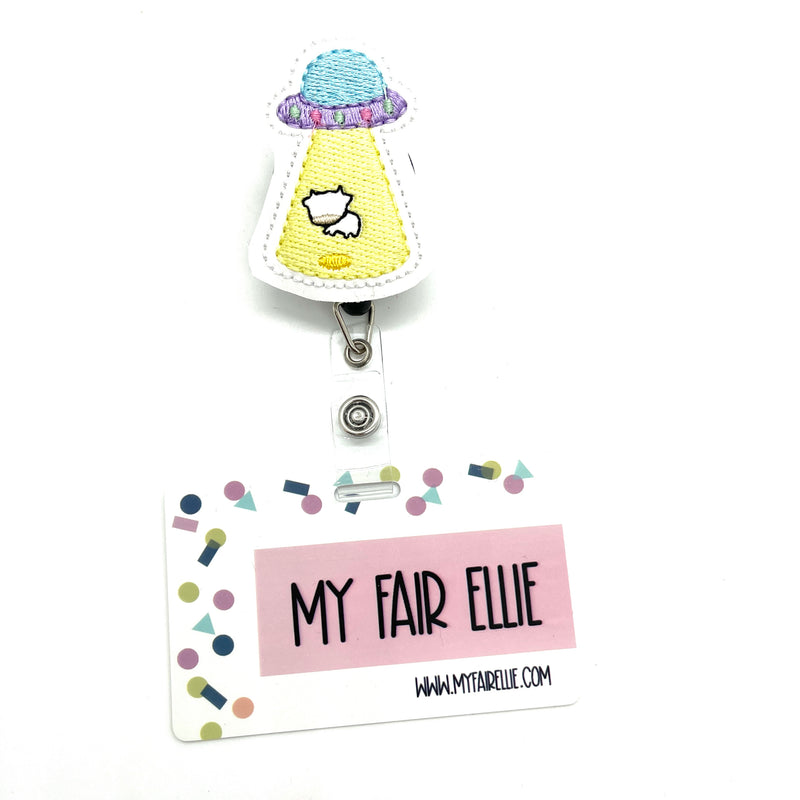 Cow in UFO // Badge Buddy