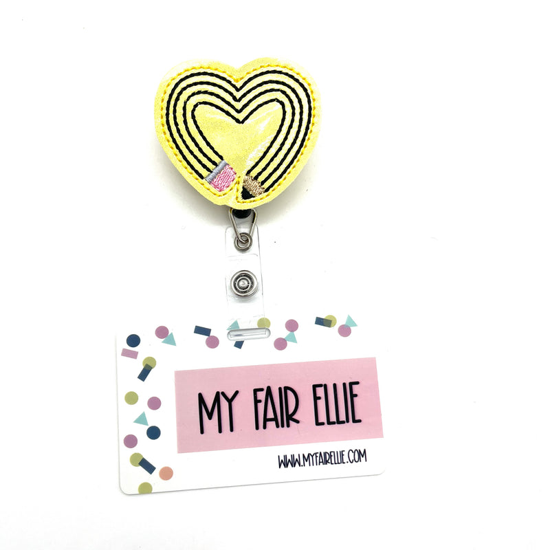 Yellow Pencil Heart // Badge Buddy