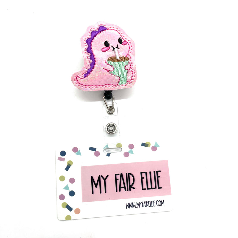 Drinking Dino // Badge Buddy