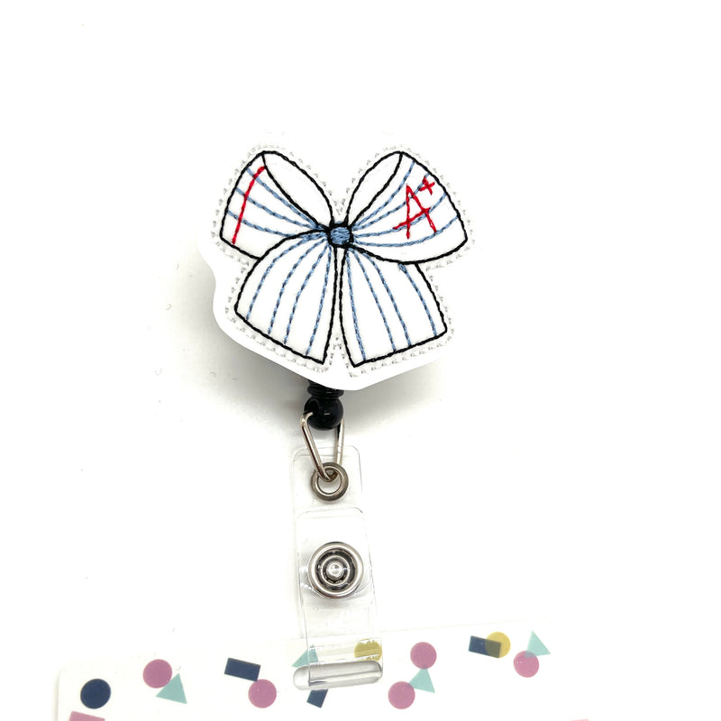 Lined Paper Bow // Badge Buddy