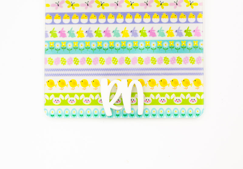 Easter Border Backer with White Peachy Text // 2-4 Week Turnaround Time