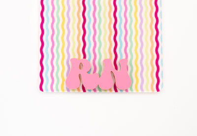 Easter Chevron Backer with Bubblegum Groovy Text // 2-4 Week Turnaround Time