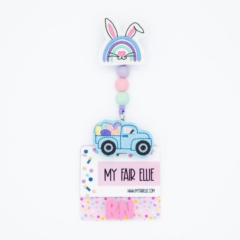 Bunny Ears Rainbow // Eggs in Truck // Easter // Badge Buddy