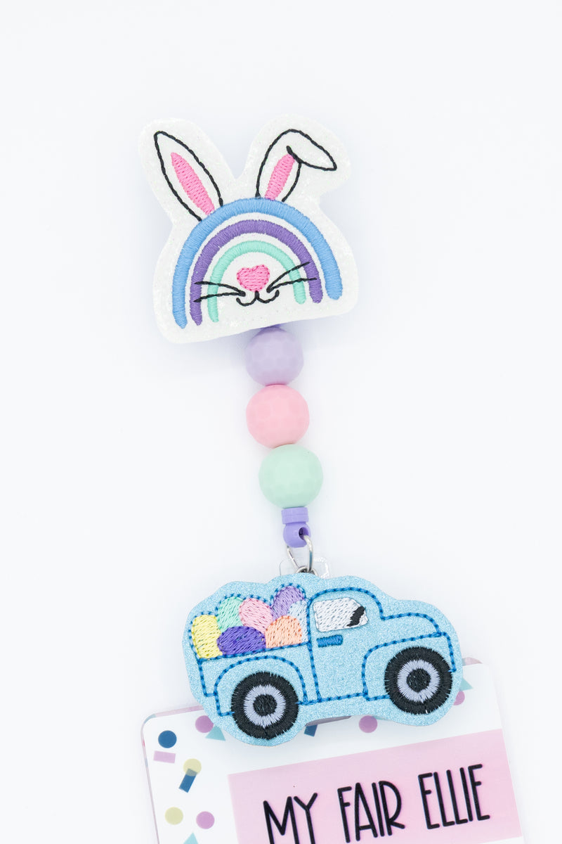 Bunny Ears Rainbow // Eggs in Truck // Easter // Badge Buddy