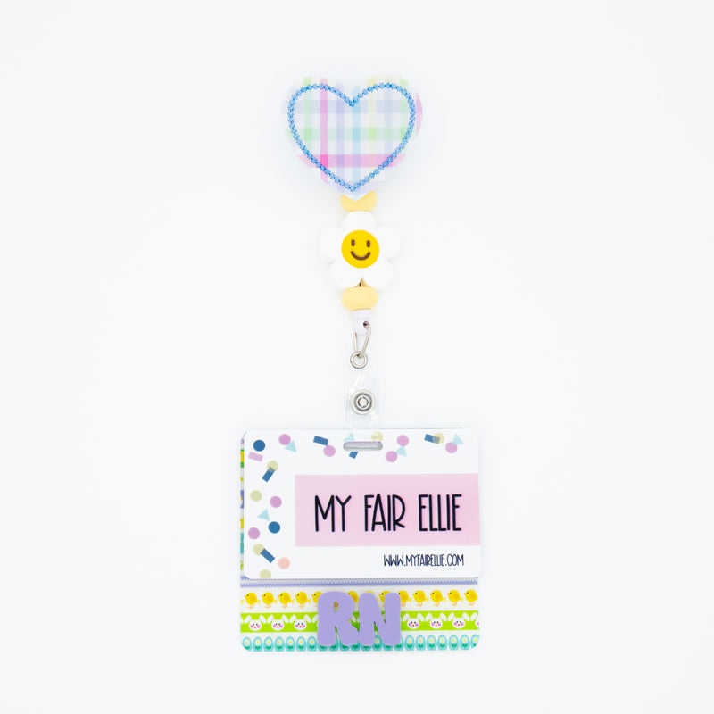 Plaid Print Heart // Easter // Badge Buddy