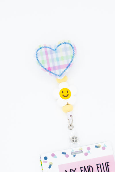 Plaid Print Heart // Easter // Badge Buddy