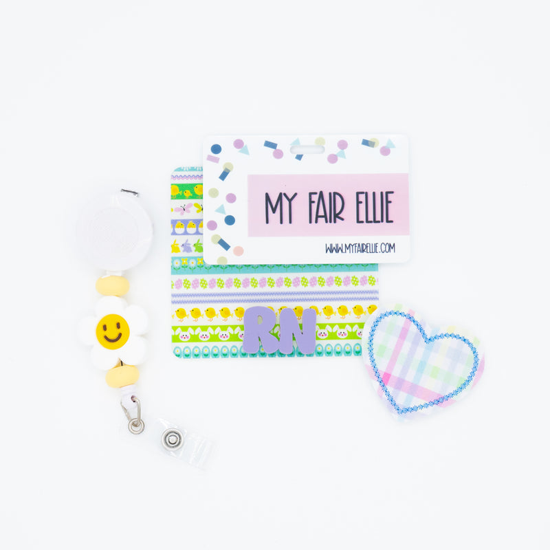 Plaid Print Heart // Easter // Badge Buddy