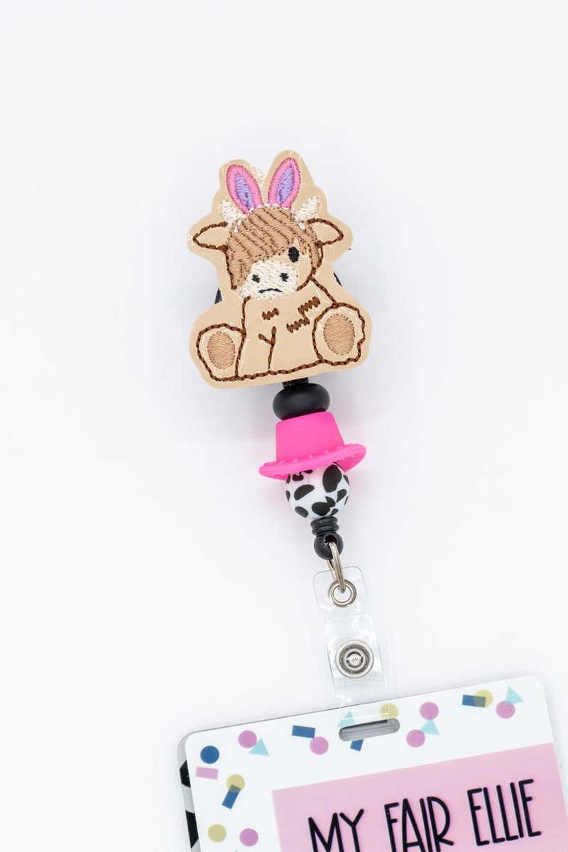 Cow with Bunny Ears // Easter // Badge Buddy